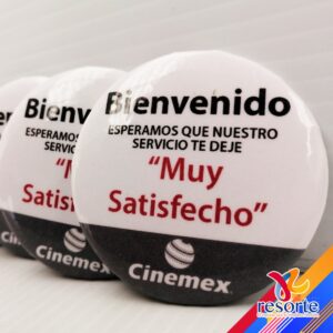 pins - botones personalizados - serigrafiados cinemex